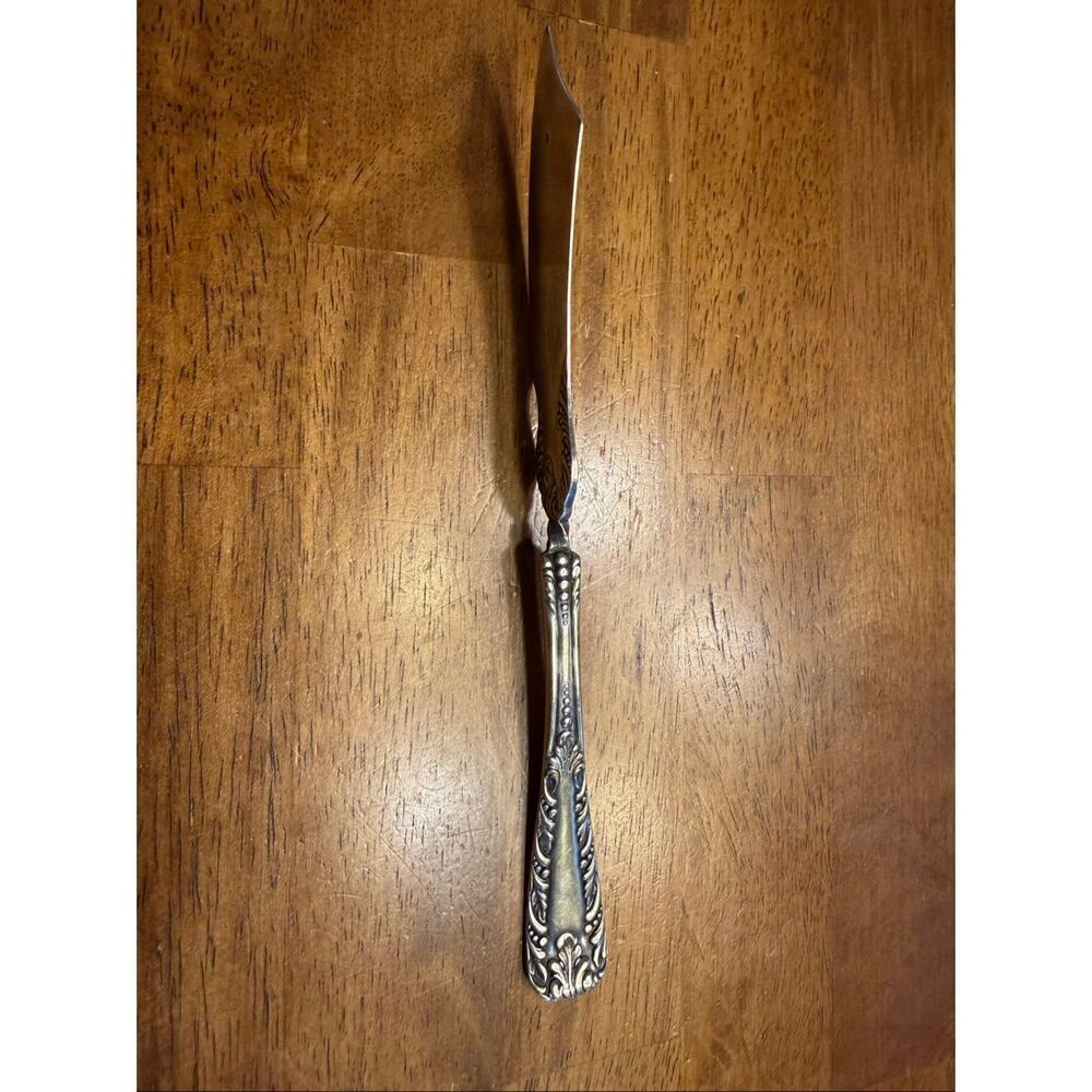 Antique New Haven Silver 1899 KINGS Twisted Handle Master Butter Knife 7 3/8" (6